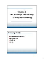 Bài giảng cơ sở dữ liệu   chương 2  mô hình thực thể kết hợp