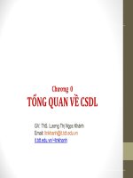 Bài giảng cơ sở dữ liệu  chương 0   ths  lương thị ngọc khánh