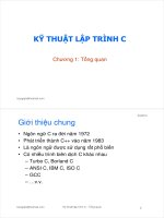 Bài giảng kỹ thuật lập trình c  chương 1   ths  trần quang hải bằng