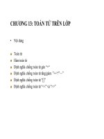 Bài giảng ngôn ngữ lập trình c   chương 13  toán tử trên lớp