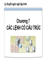 Bài giảng lý thuyết ngôn ngữ lập trình  chương 7   cđ CNTT hữu nghị việt hàn