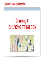 Bài giảng lý thuyết ngôn ngữ lập trình  chương 8   cđ CNTT hữu nghị việt hàn