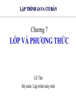 Bài giảng lập trình java cơ bản  chương 7   lê tân