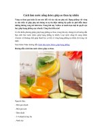 Cách làm nước uống detox giúp eo thon tự nhiên