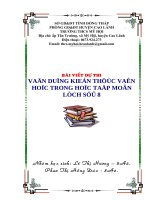 Bài dự thi kiến thức liên môn dành cho học sinh trung học cơ sở (5) 