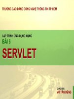 Bài giảng lập trình ứng dụng mạng  bài 6   GV  võ tấn dũng