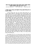 BÁO cáo HIỆN TRẠNG ỨNG DỤNG PHÁT TRIỂN CÔNG NGHỆ TRONG LĨNH vực CÔNG NGHỆ THÔNG TIN và TRUYỀN THÔNG 