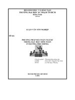 Phương pháp bài toán ngược trong dạy học môn toán ở trường phổ thông 