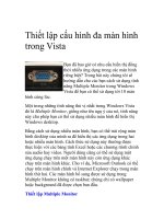 Thiết lập cấu hình đa màn hình trong vista 