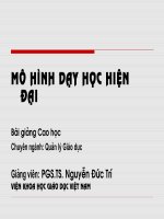 Mô hình dạy học hiện đại