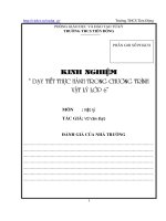 sáng kiến kinh nghiệm vật lí  6-dạy tiết thực hành trong chương trình vật lí lớp 6