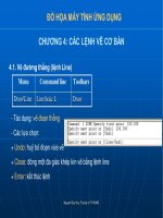 Đồ họa máy tính ứng dụng cho tin học mỏ   chương 4