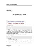 Giáo trình cơ sở matlab v5 3 1   phần 1 cơ sở matlab   chương 3
