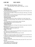 giáo án mầm non CHỦ đề bản THÂN bản 1 