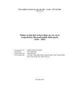 Những sự kiện lịch sử hoạt động của các xứ ủy trong thời kỳ đấu tranh giành chính quyền (1930   1945) 