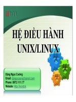 Bài giảng hệ điều hành unix linux  bài 1   đặng ngọc cường