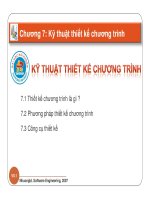 Bài giảng công nghệ phần mềm   chương 7  kỹ thuật thiết kế chương trình