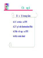 Bài giảng cấu trúc máy tính  chương 4