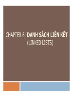 Bài giảng cấu trúc dữ liệu và thuật toán   chương 6  danh sách liên kết