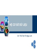 Bài giảng hệ cơ sở dữ liệu  chương 8   ths  trịnh thị ngọc linh