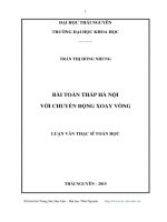 Bài toán tháp hà nội với chuyển động xoay vòng 