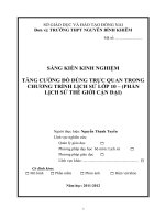 skkn TĂNG CƯỜNG đồ DÙNG TRỰC QUAN TRONG CHƯƠNG TRÌNH LỊCH sử lớp 10 (phần lịch sử thế giới cận đại) 