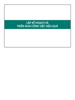 Lập kế hoạch và triển khai công việc