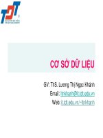 Bài giảng cơ sở dữ liệu  mở đầu   ths  lương thị ngọc khánh