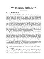 skkn BIỆN PHÁP THỰC HIỆN tốt dân CHỦ cơ sở ở TRƯỜNG THPT LONG THÀNH 