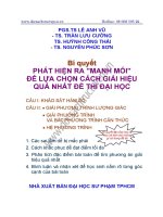 bí quyết phát hiện ra manh mối để tìm cách giải hiệu quả nhất đề thi đại học môn toán tập 1