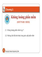 Bài giảng công nghệ phần mềm   chương 2  khủng hoảng phần mềm