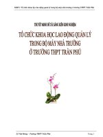 SKKN tổ chức khoa học lao động quản lý trong bộ máy nhà trường ở trường THPT trần phú 