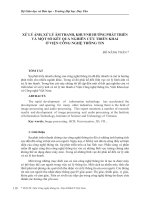 Xử lý ảnh, xử lý âm thanh, khuynh hướng phát triển và một số kết quả nghiên cứu triển khai ở viện công nghệ thông tin