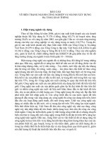 VỀ HIỆN TRẠNG NGÀNH CÔNG NGHIỆP và NGÀNH xây DỰNG 