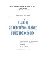 Tư liệu hỗ trợ giáo dục môi trường qua môn hóa học ở trường THPT 