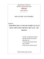 TÌNH HÌNH CHO VAY DOANH NGHIỆP TẠI NGÂN HÀNG TMCP CÔNG THƯƠNG VIỆT NAM – CHI NHÁNH 2