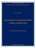 Sự dao động của hệ phương trình vi phân có đối số lệch