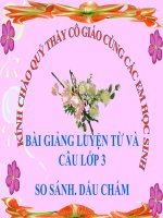 Bài giảng tiếng việt 3 tuần 3 bài luyện từ và câu   so sánh, dấu chấm 8 
