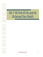 Bài giảng cơ sở dữ liệu  bài 3   đh CNTT