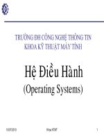 Bài giảng hệ điều hành  chương 1   ths  hà lê hoài thương