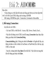 Bài giảng lập trình trực quan   bài 2  ADODB 