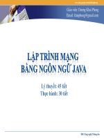 Bài giảng lập trình mạng bằng ngôn ngữ java  chương 3   dương khai phong
