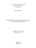 KHÓ KHĂN tâm lý TRONG GIAO TIẾP với GIẢNG VIÊN 