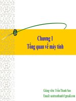 Bài giảng tin học căn bản  chương 1   GV trần thanh san