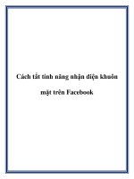 Cách tắt tính năng nhận diện khuôn mặt trên facebook 