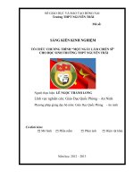 skkn tổ CHỨC CHƯƠNG TRÌNH “một NGÀY làm CHIẾN sĩ”              CHO học SINH TRƯỜNG THPT NGUYỄN TRÃI 