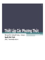 Bài giảng lập trình hướng đối tượng  chương 5   nguyễn minh thành