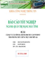 CÀI đặt và cấu HÌNH ISA SERVER 2006 TRUY cập INTERNET THEO PHƯƠNG THỨC CHỨNG THỰC USER TRÊN AD  