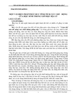 MỘT VÀI BIỆN PHÁP PHÁT HUY TÍNH TÍCH cực CHỦ ĐỘNG CỦA HỌC SINH TRONG GIỜ HỌC địa LÝ  