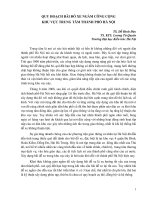 QUY HOẠCH BÃI ĐỖ XE NGẦM CÔNG CỘNG KHU VỰC TRUNG TÂM THÀNH PHỐ HÀ NỘI